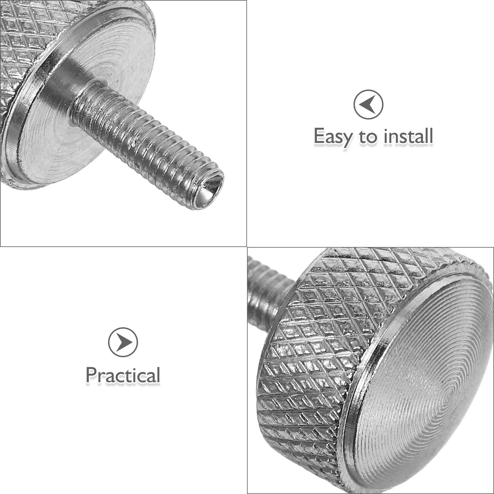 3 قطعة M3x7mm جولة شقة رئيس مخرش الإبهام مقبض البراغي الورنية الفرجار قفل مسامير موثوقة ارتداء مقاومة الاستخدام الصناعي