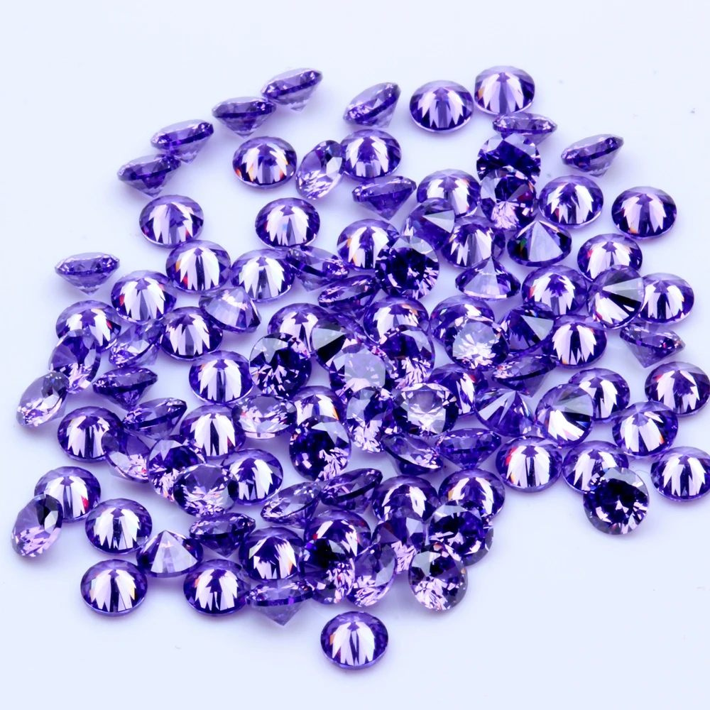 

1000pcs AAAAA+ 1.0-4.0mm CZ Stone Round Cut Beads Fushia Color Cubic Zirconia Synthetic Gems For Jewelry