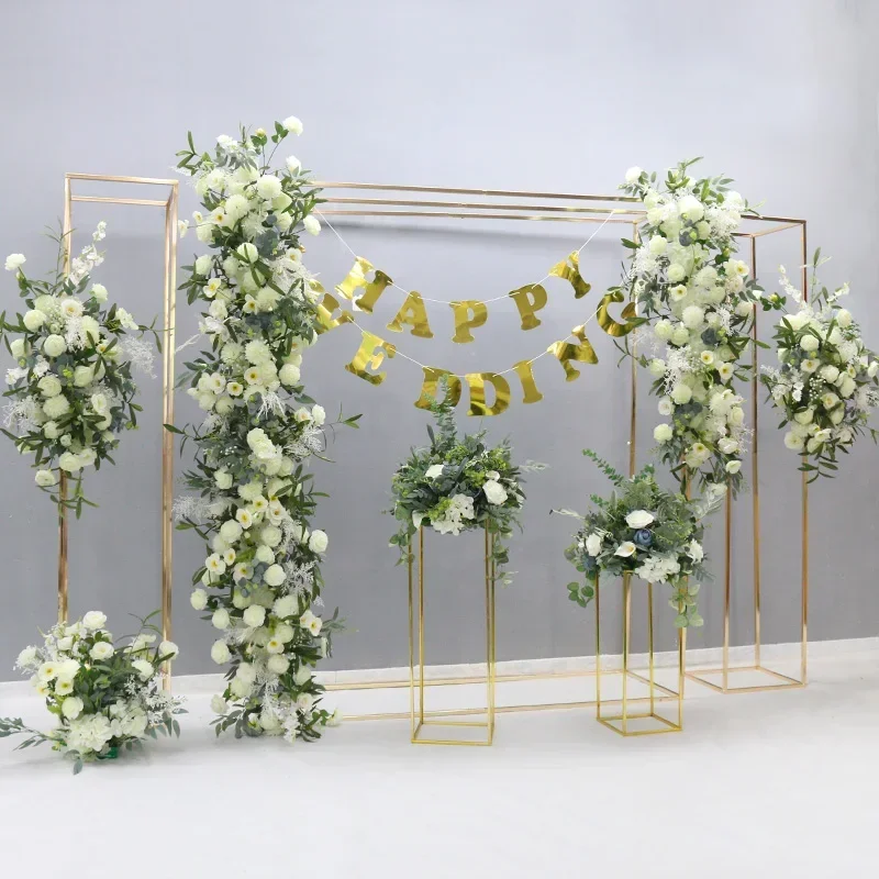 Verschiedene Vergoldeten Regal Hochzeit Hintergrund Arch Requisiten Square Screen Runde Kreis Blume Stehen Geometrische