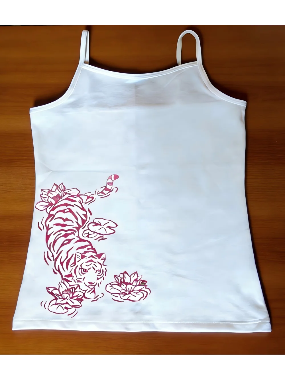 2026 summer new Y2K sweet cool pink tiger lotus print tank top sleeveless top for spicy girls to wear on the street trend niche