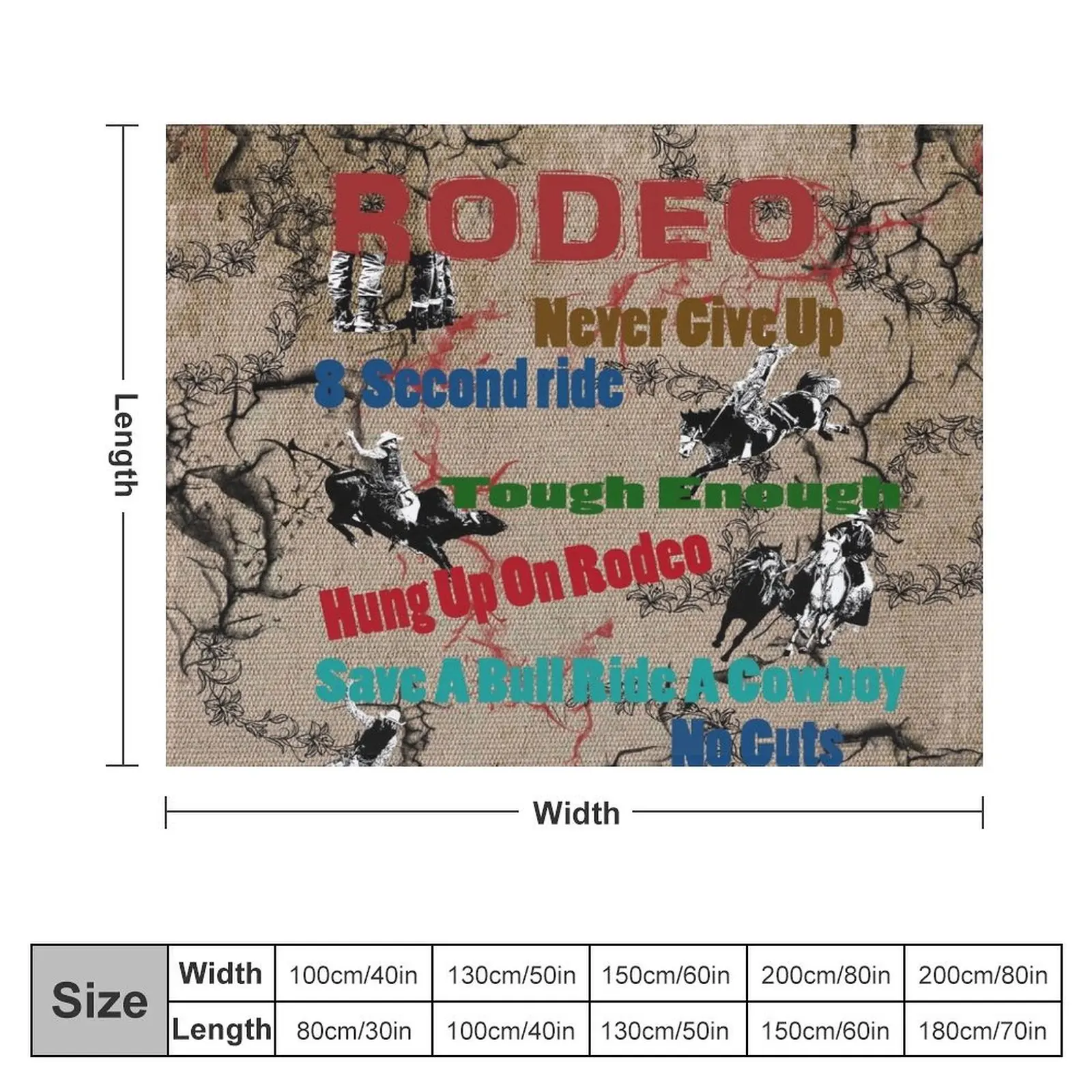 RODEO ART, RODEO TEE SHIRTS, ROUGH STOCK RIDERS Throw Blanket Custom Luxury St Blankets