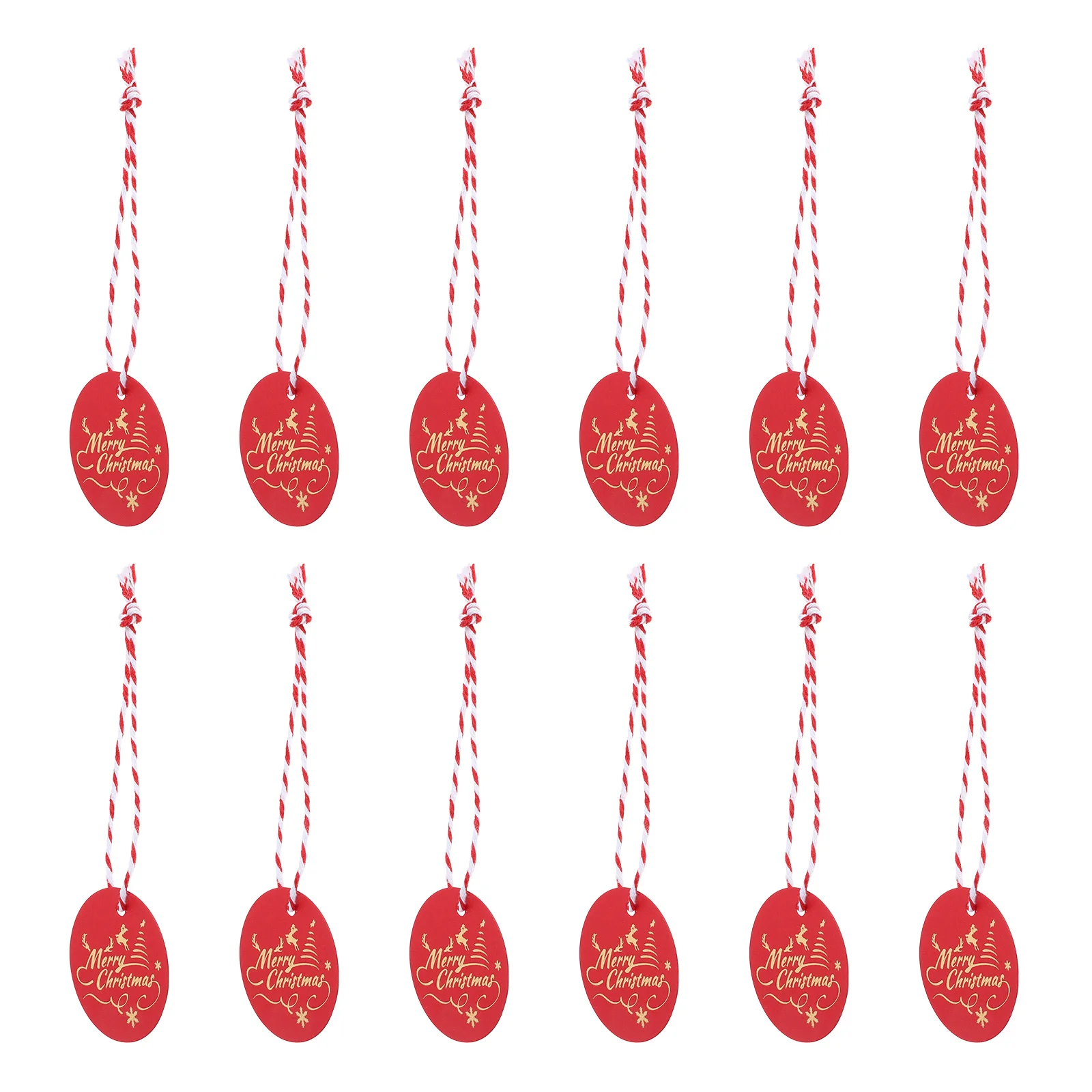 

100Pcs Christmas Gift Packaging Tags Thick Cardstock Merry Christmas Message Hanging Labels for Holiday Gift Wrapping Party