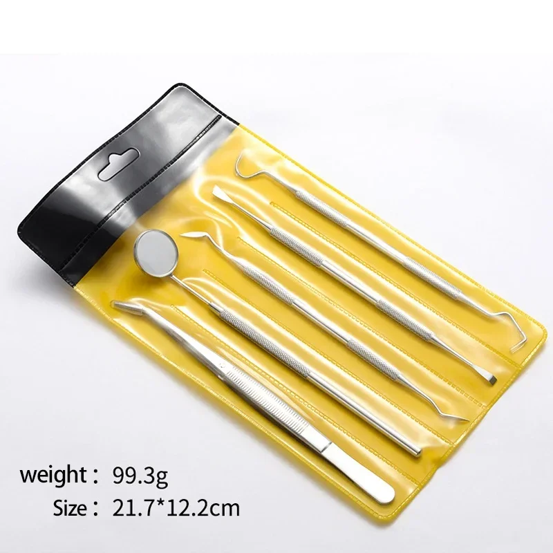 

4/5Pcs Stainless Steel Dental Mouth Mirror Tweezers Probe Set Dentist Instrument Tooth Whitening Cleaning Oral Care Tool
