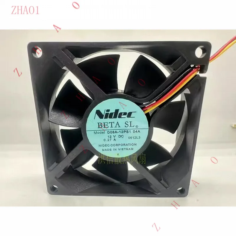Z for  NIDEC D08A-12PS1 04A 8025 DC12V 0.27A 8CM 3-Wire Inverter Cooling Fan