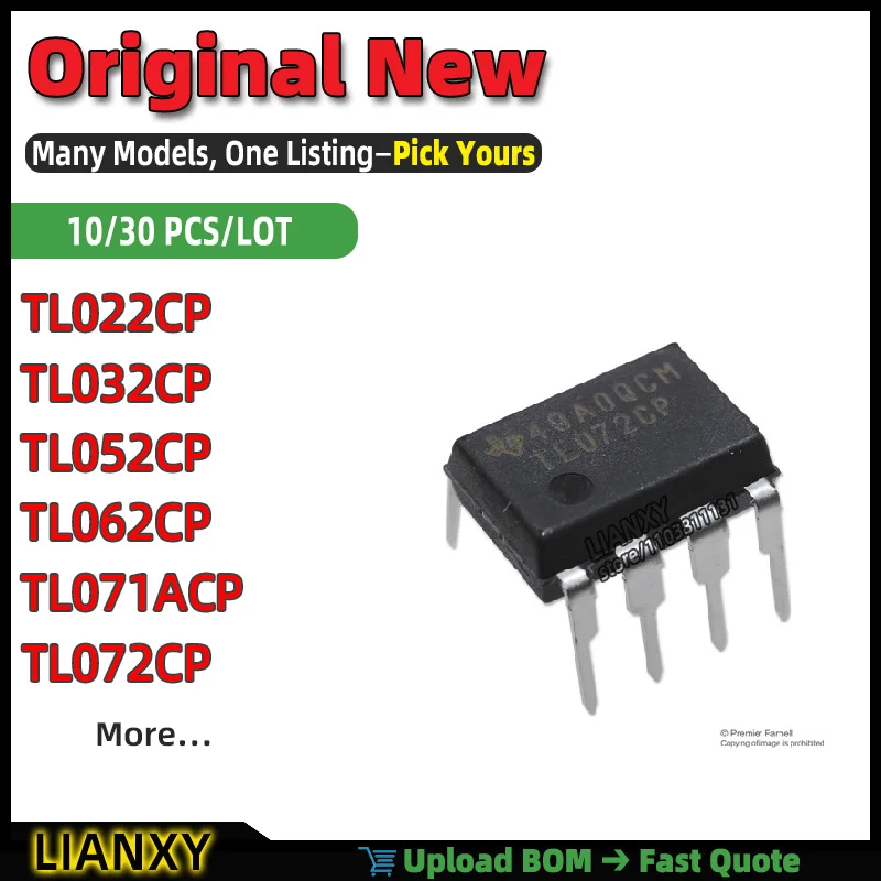 TL062CP TL072CP TL032CP TL052CP TL022CP TL071ACP DIP-8 OP AMP OPERATIONAL AMPLIFIER New Original