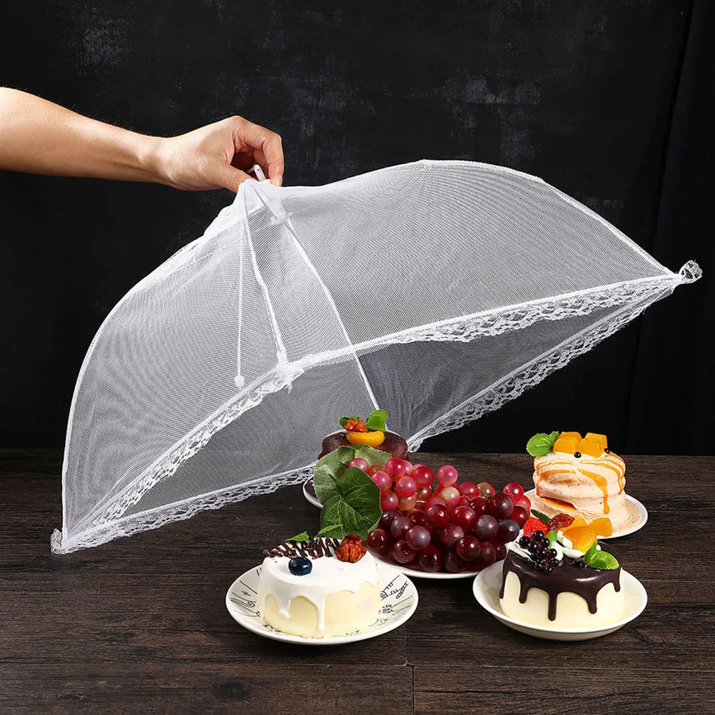 

3Pcs Dining Table Dish Cover Foldable Cuisine Net Insect Resistant Portable for Parties Cookouts Family Reunions
