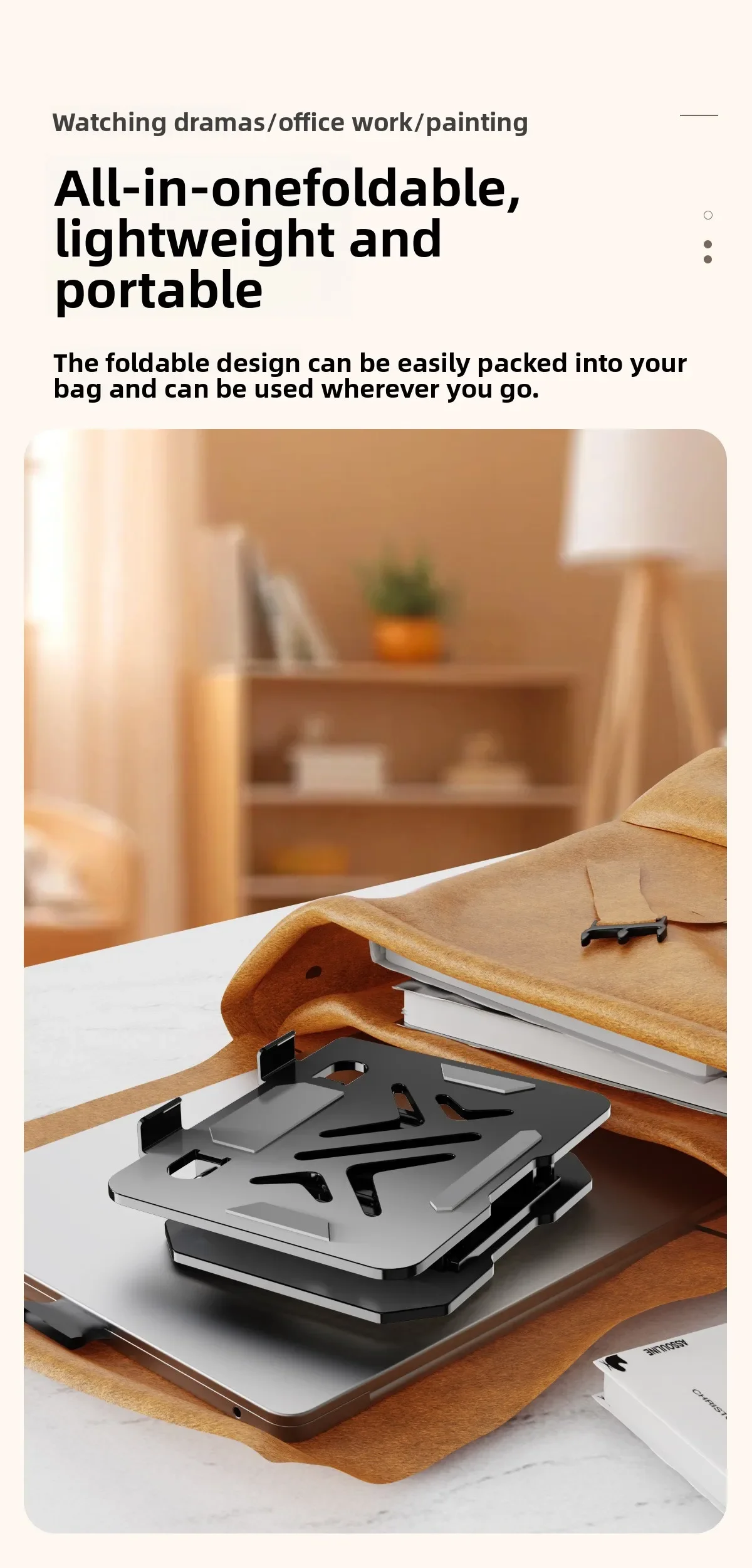 360 ° Drehbarer Tablet-Ständer für iPad, Verstellbarer Faltbarer Tablet-Halter, Aluminium-Handyhalter Kompatibel mit iPad Pro/Air/Mini – Detail 10