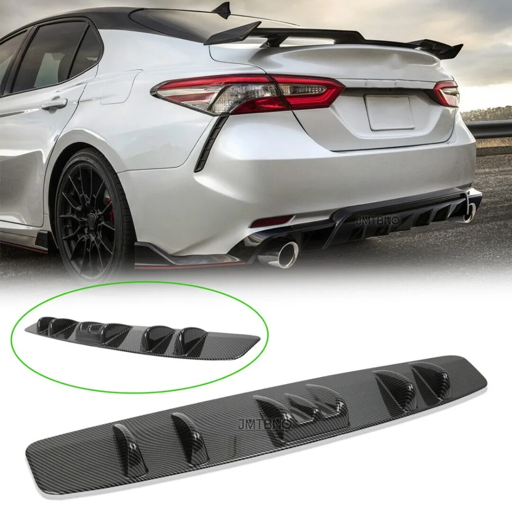 

Rear Bumper Lip Diffuser Splitter Shark Fin Carbon Fiber For Toyota Camry SE XE United States