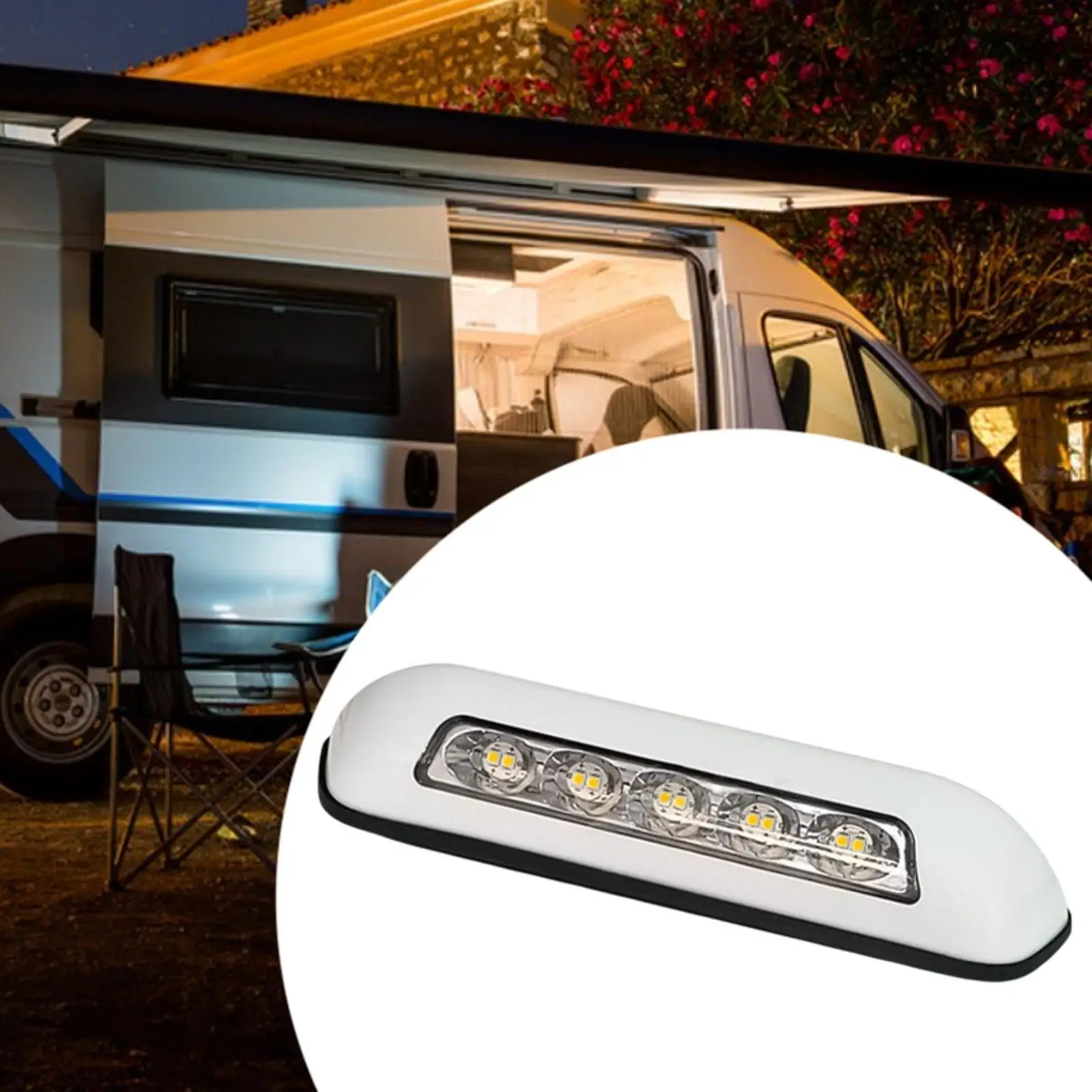 RV Exterior LED Light Waterproof Awning Decorative for Trailer Van Camping Marine Boat Canopy Patio Garden Lighting
