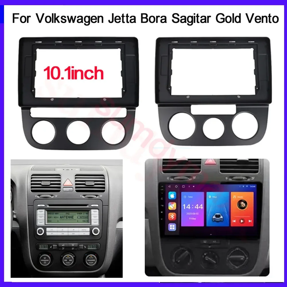 

10.1 inch Radio Panel Dash Fascia Plate Frame Stereo Refitting Fram Trim For Volkswagen Jetta Bora Sagitar Gold Vento 2008-2012