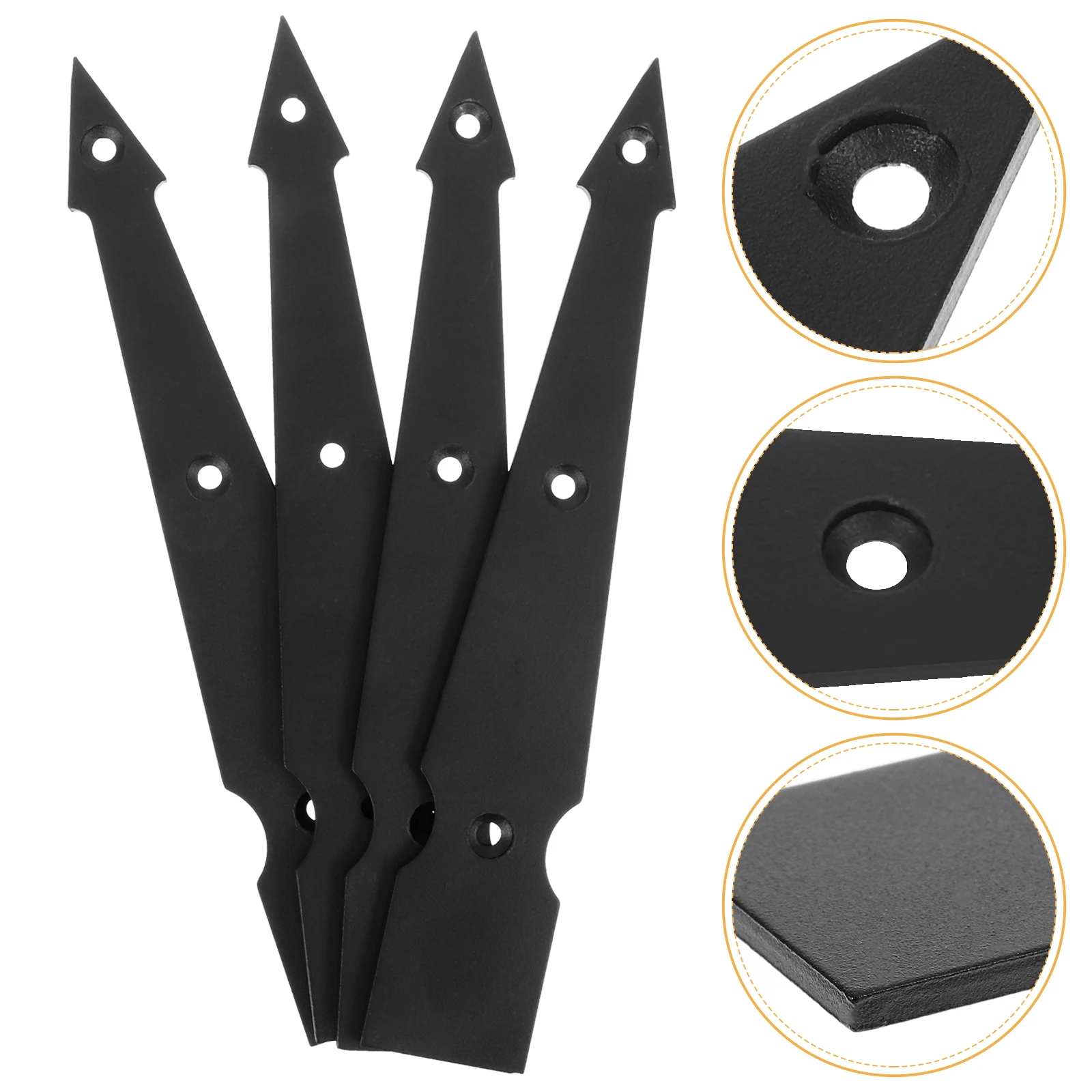 

4 Pcs Door Corner Accessory Garage Hardware Barn Hinges Decorative Barns Fittings