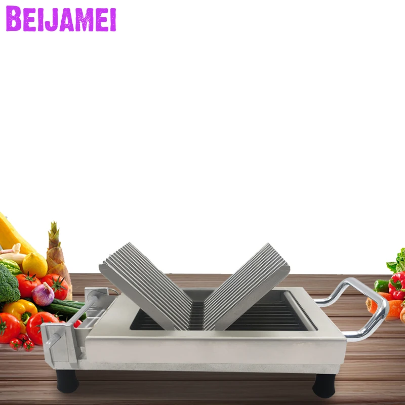 BEIJAMEI Manual Fruits Vegetables Cutter Slicing Machine Commercial Tomato Lemon Cucumber Orange Potato Cheese Slicer