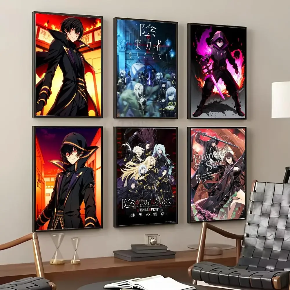 Anime T-The Eminence in Shadow Painting Calligraphy Cotton Canvas Wall Art Poster Quality Decor Painting for Home Decor