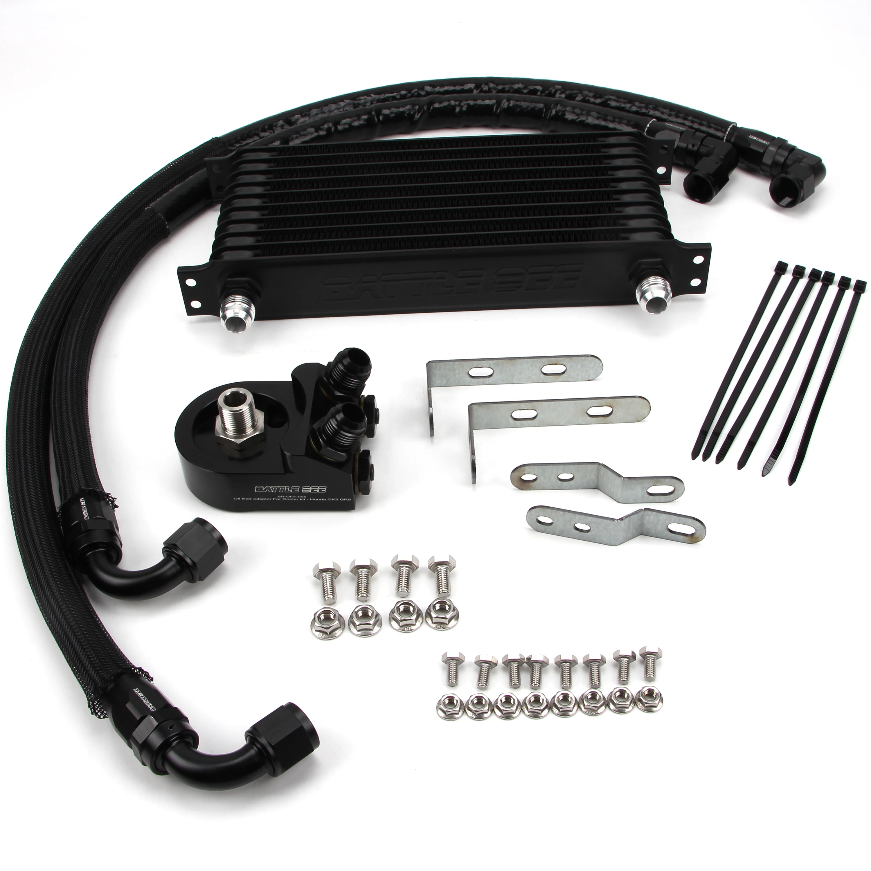 AN10 Engine Oil Cooler Kit For Honda Fit GK5 GR9 1.5L L15B Engine Oil Filter Thermostat Sandwich Plate Adapter BB-OCK-131/132