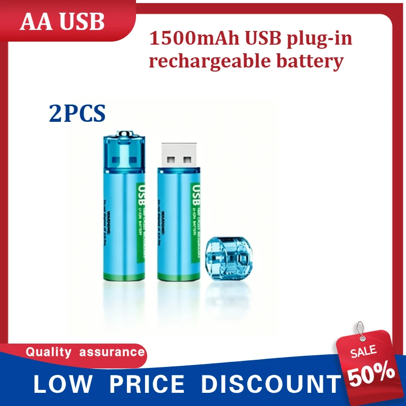 Universal AA  Battery 1500mAh USB Direct Charging Rechargeable Li-ion Battery Long Lasting For Game Controller Camera Toys