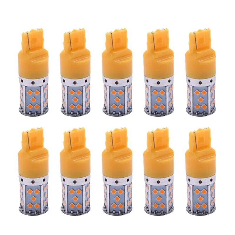 

Практичная светодиодная лампа T20 7440 W21W 3030 35SMD Canbus Светодиодная лампа для автомобильных указателей поворота Янтарное освещение 12 В 24 В