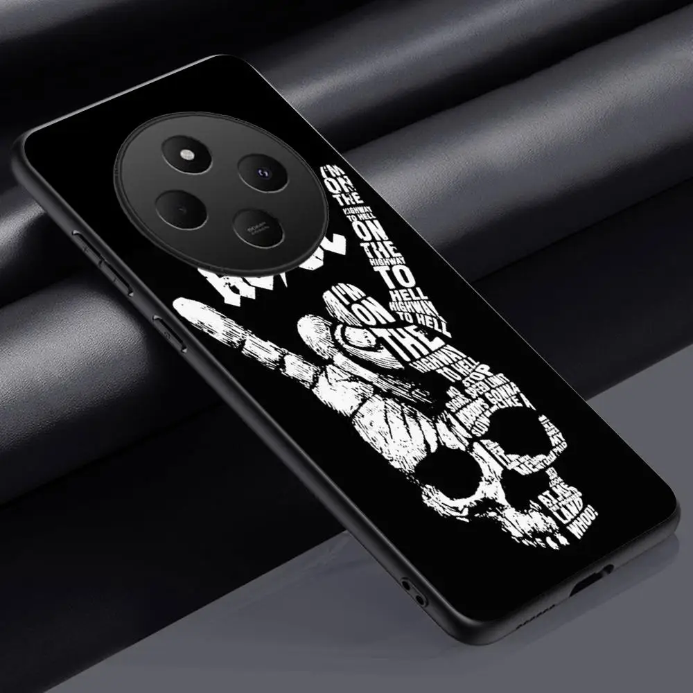 Ac Dc singer cool design ins Phone Case For Xiaomi Redmi 13C, 14C, Note14, 13, 12, 11, 10 Pro Plus S, Soft Black Phone Cover