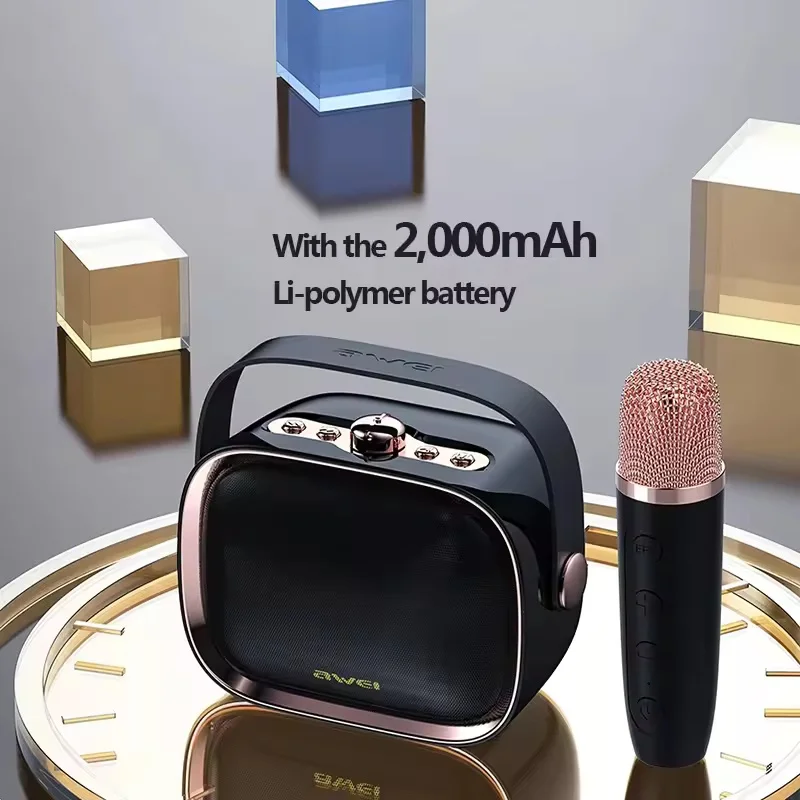 Karaoke Wireless Bluetooth 5.0 Speaker Portable Mini Speaker With Microphone 360 Stereo Surround Sound Box for Home Singing TF