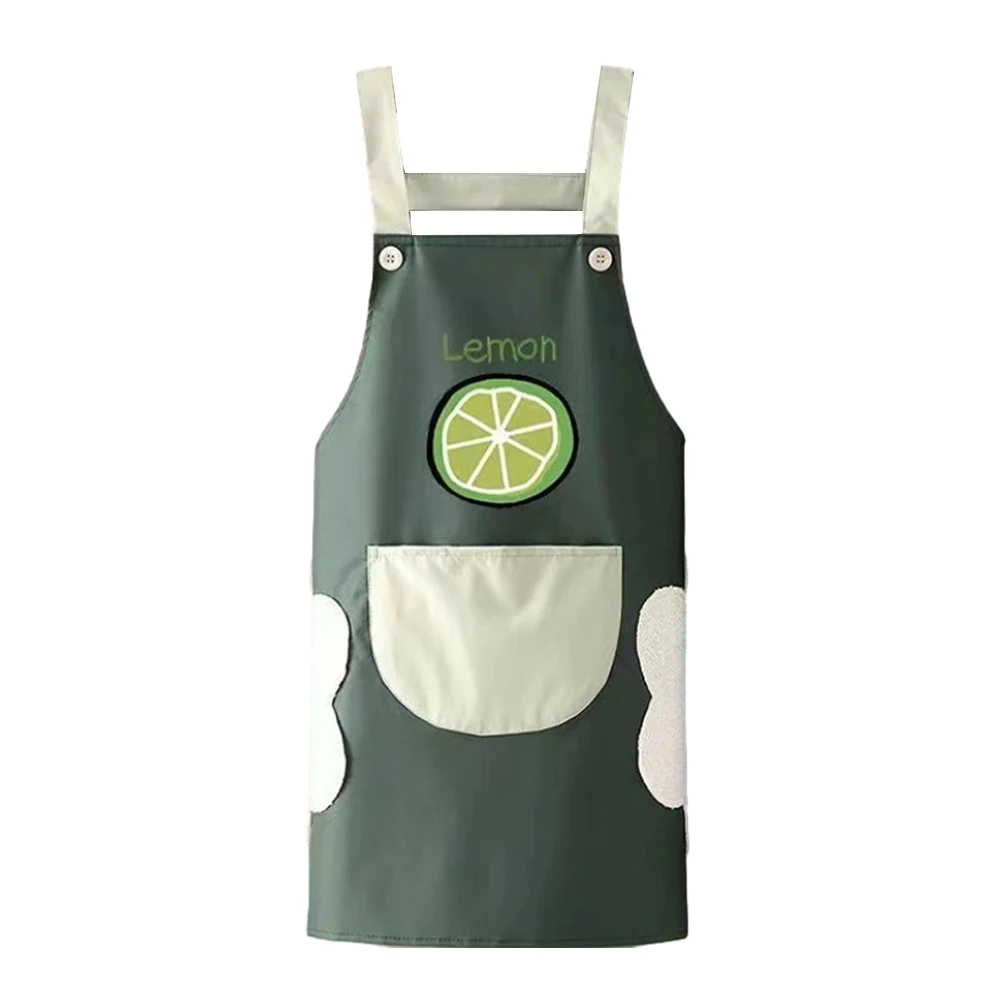 Aprons for household use kitchen waterproofing oil resistance cute cooking work adult aprons  dirt resistance