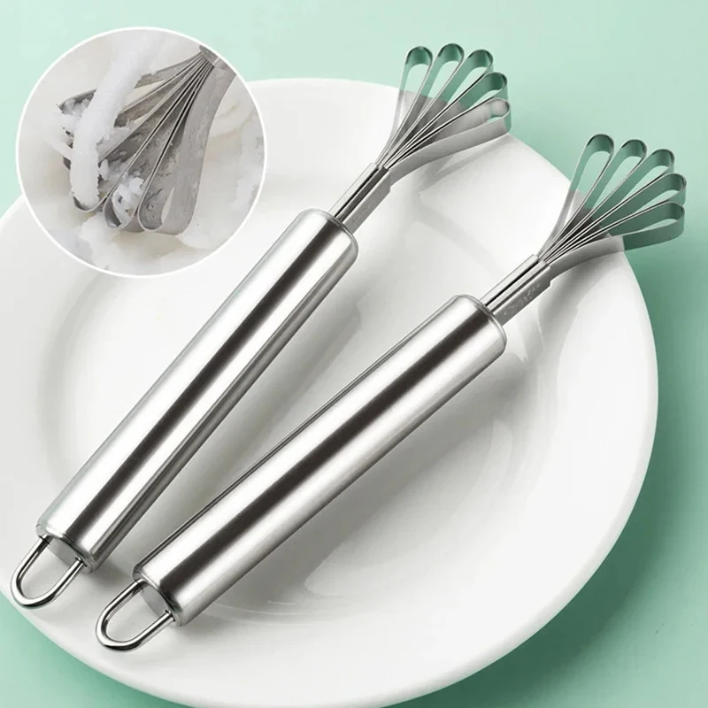 Shredded Coconut Knife Fish Scales Scraper Stainless Steel Kitchen Supplies Fruit Vegetable Tool Meat Removal Knives