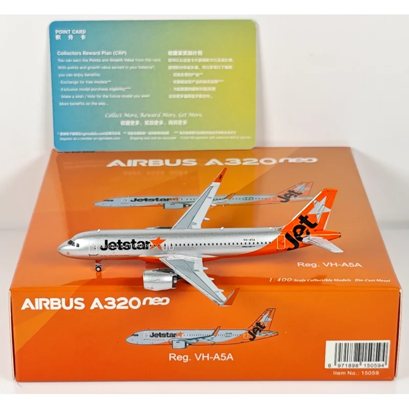 

NG Models Diecast 1/400 Scale Jetstar A320neo VH-A5A Alloy Aircraft Model Collectible Decorative Ornament