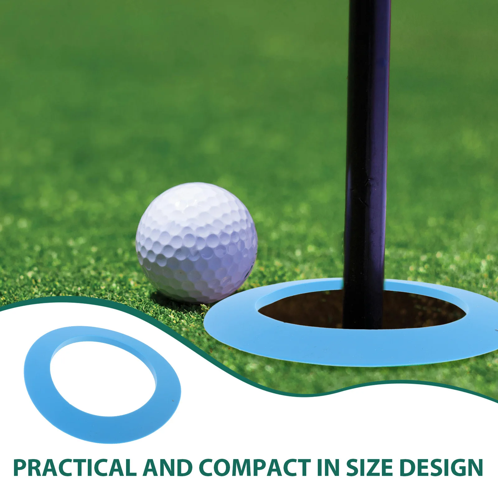 Blue Portable Golf Putting Cup Ring Golf Training Aid Practice Target for Indoor Outdoor Putting Green Cups Golg Putter Cup