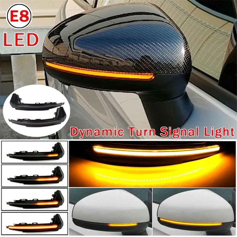 

For Audi A1 8X 2011-2014 2015 2016 2017 Car LED Dynamic Turn Signal Light Side Wing Mirror Flasher Indicator Blinker Lamp