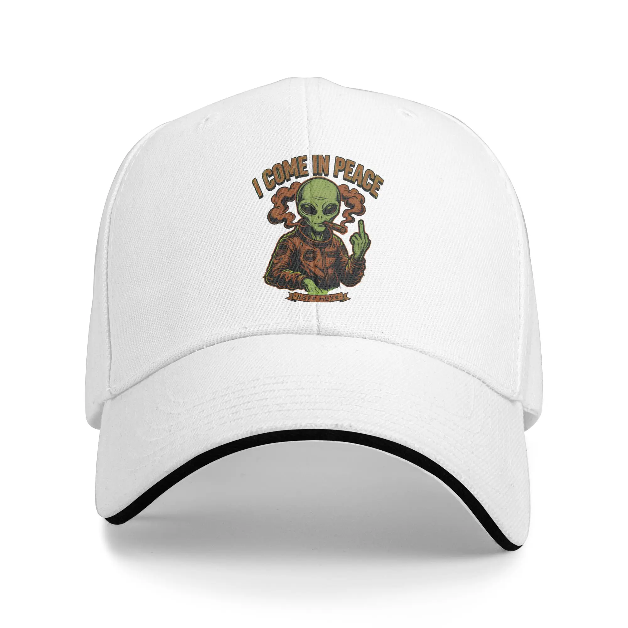 UFO We Come In Space Alien Baseball Cap  Fashion Trucker Hat Spring Men Adult Outdoor Gym Baseball Caps
