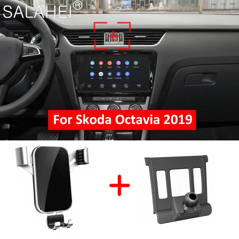 Car Phone Holder For Skoda Octavia Mk3 2019 Air Vent Interior Dashboard Stand Support Car Accessories Mobile Phone Holder