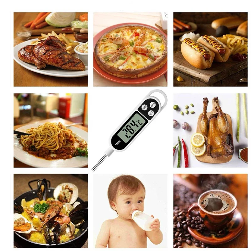 Termometro per alimenti portatile 1 pz TP300 Termometro da cucina digitale per la cottura della carne Sonda per alimenti BBQ Forno elettronico Utensili da cucina