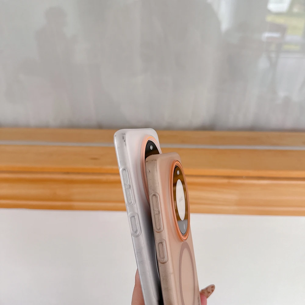 Matte Half Clear Magsafe Phone Case For Huawei P40 P50 P60 Mate 30 40 50 60 70 Pro Pura 70 80 Nova 12 13 14 Pro Ultra Hard Cover