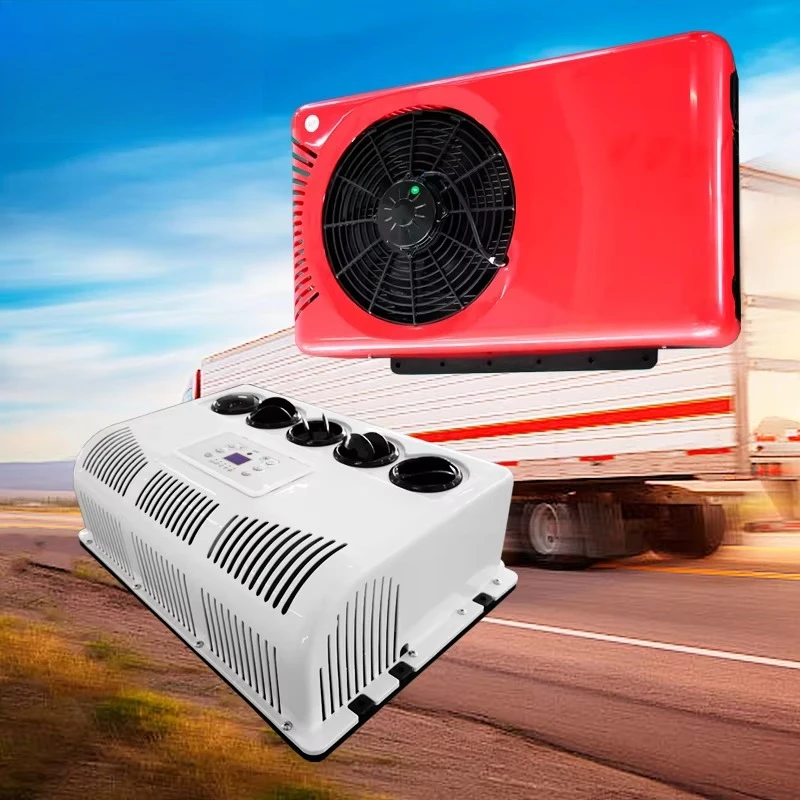 الجملة شاحنة تكييف الهواء 12 فولت 24 فولت سقف حافلة RV مقطورة وقوف السيارات سقف تكييف الهواء جرار RV #6