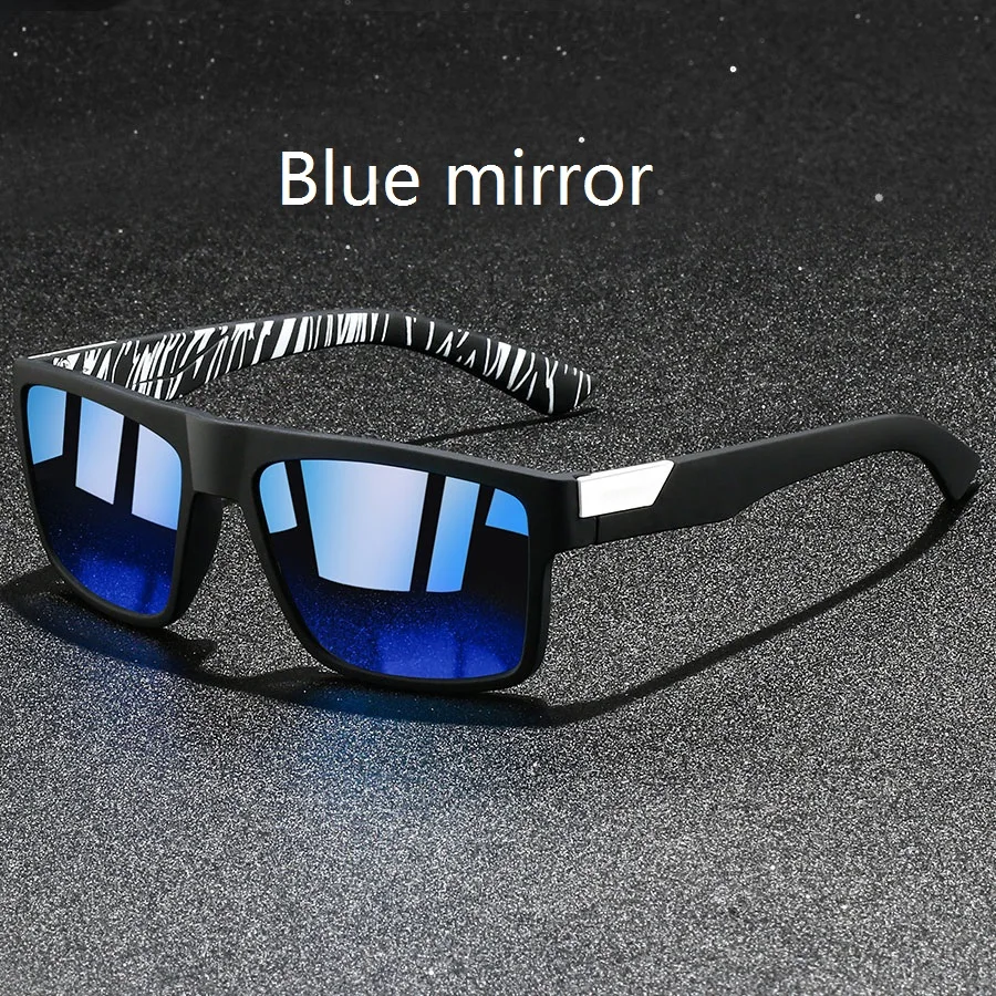 4 Stück Modische Vintage Quadratische Sonnenbrillen für Herren Angeln Fahren Luxusmarken-Designer Sonnenbrillen Retro Eyewear – Detail 8