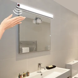 Wall Lamps Indoor LED Lighting Bar Hand Sweep Motion Sensor Light for Bathroom Kitchen Closet 5V USB Rrchargeable Mirror Light