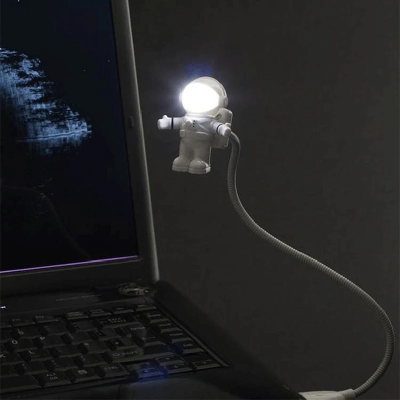 Astronaut USB Night Light Flexible Reading Lamp Creative Spaceman USB Light Portable Table Lamp for Computer PC Lamp Desk Light