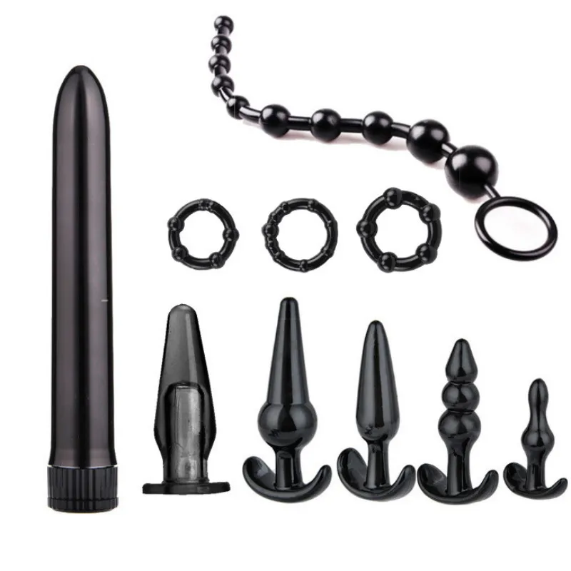 

10 Pieces/Set Anal Plug Combination Vibrator Anal Bead Butt Plug Clitoris Stimulator Sex Toys For Women Sex Products Sex Shop