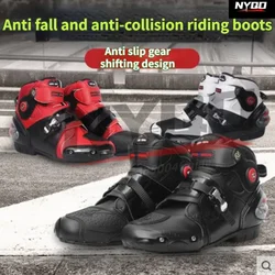 Motorcycle riding shoes men motorcycle short boots anti fall anti slip racing shoes spring summer racing boots knight boots