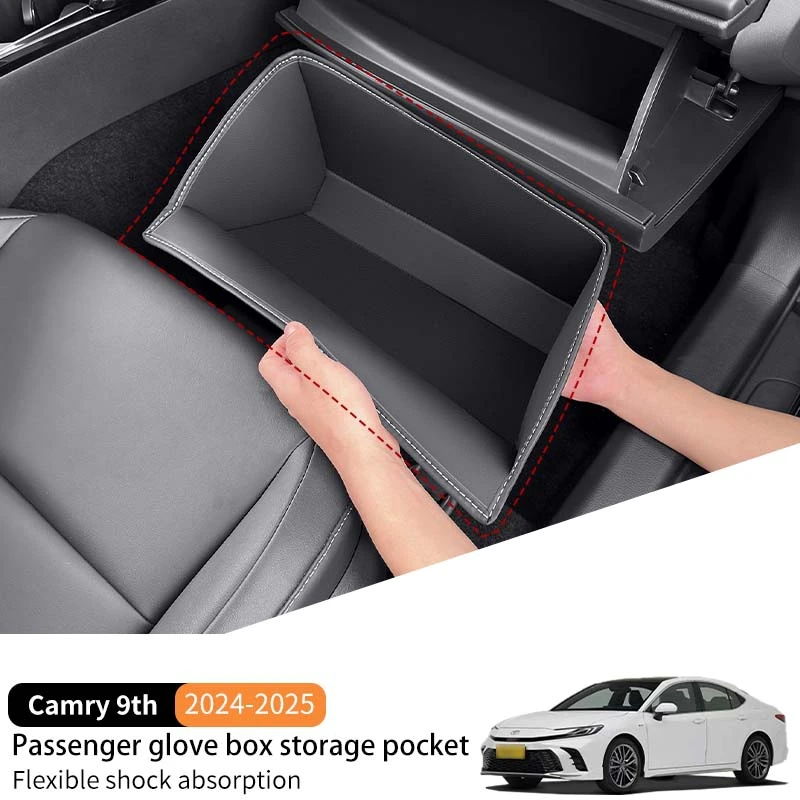 

For Toyota Camry 9th 2024-2025 Car Glove Box Storage Pocket Anti-slip Organizer Case Scratch Wear resistant Interior Accessories