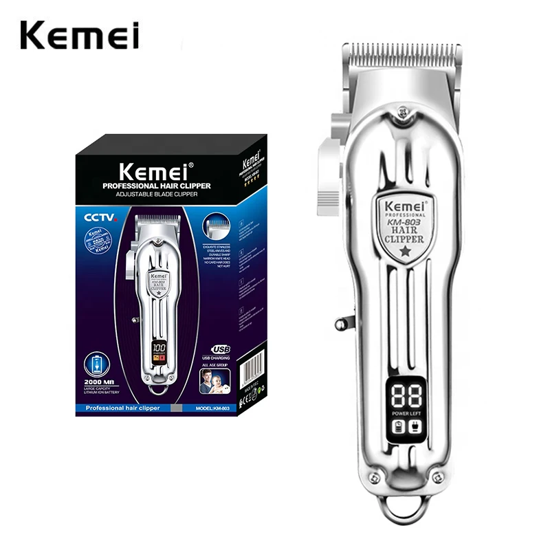 

Kemei Hair Cutting Machine Professional Hair Clipper Electric Hair Cutter Cordless Haircut Barber Shop Trimmer for Men KM-803