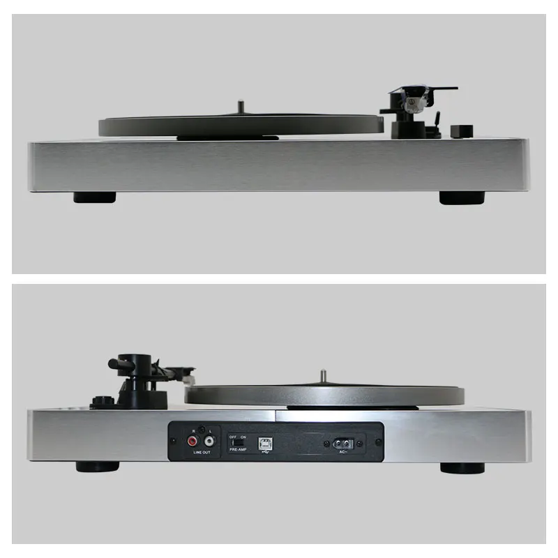 Turntable com Transmissores Blue-tooth e USB, Vinyl Record Player para Gravação PC