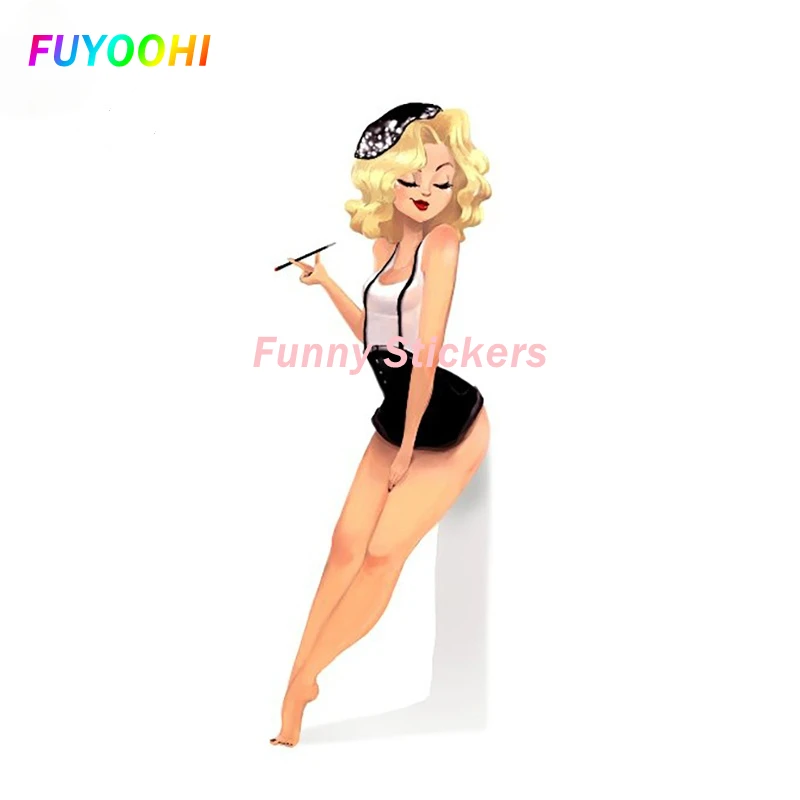 

FUYOOHI Exterior/Protection Fashion Stickers Fashion Beauty Car Stickers Old School Pin Up Girl Automobiles Motorcycle KK Decal