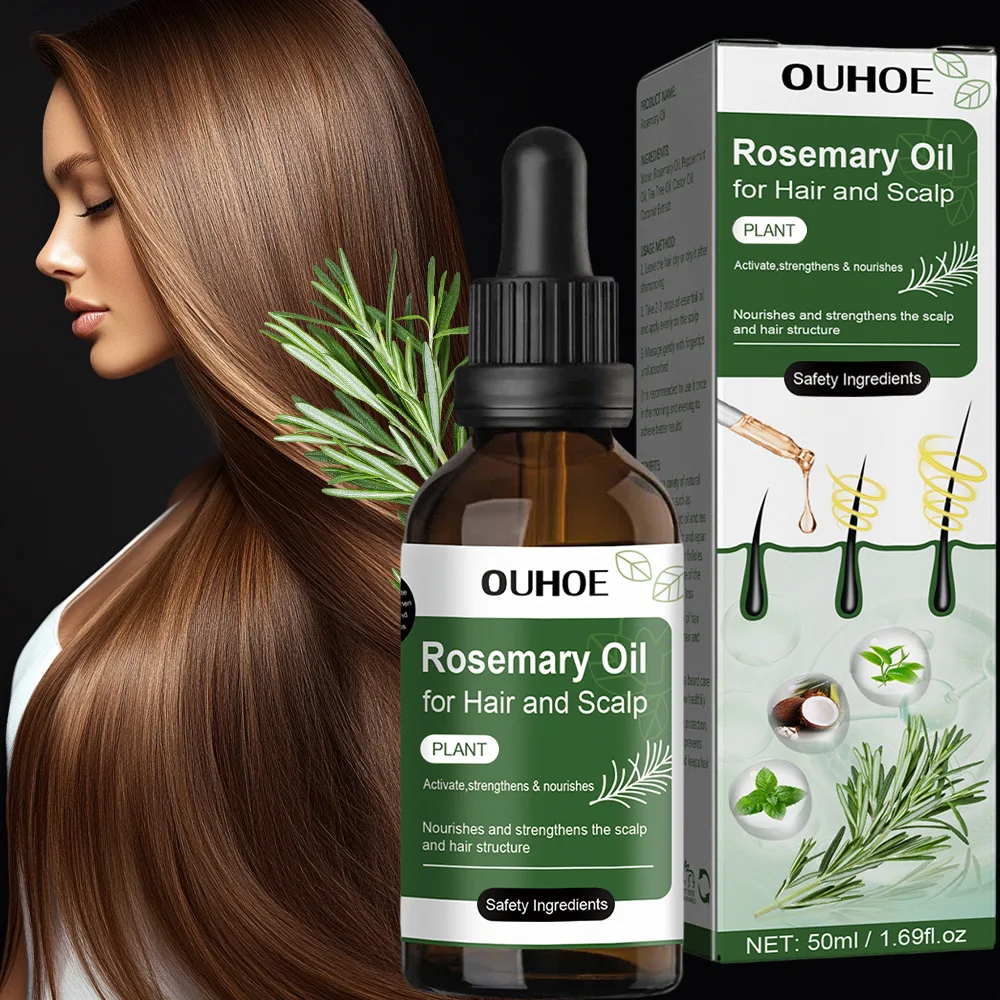 

Rosemary Hair Growth Oil Repair Damaged Strengthen Roots Anti-Hair Loss Anti-frizz Nourishing Keep Shiny Restore Soft
