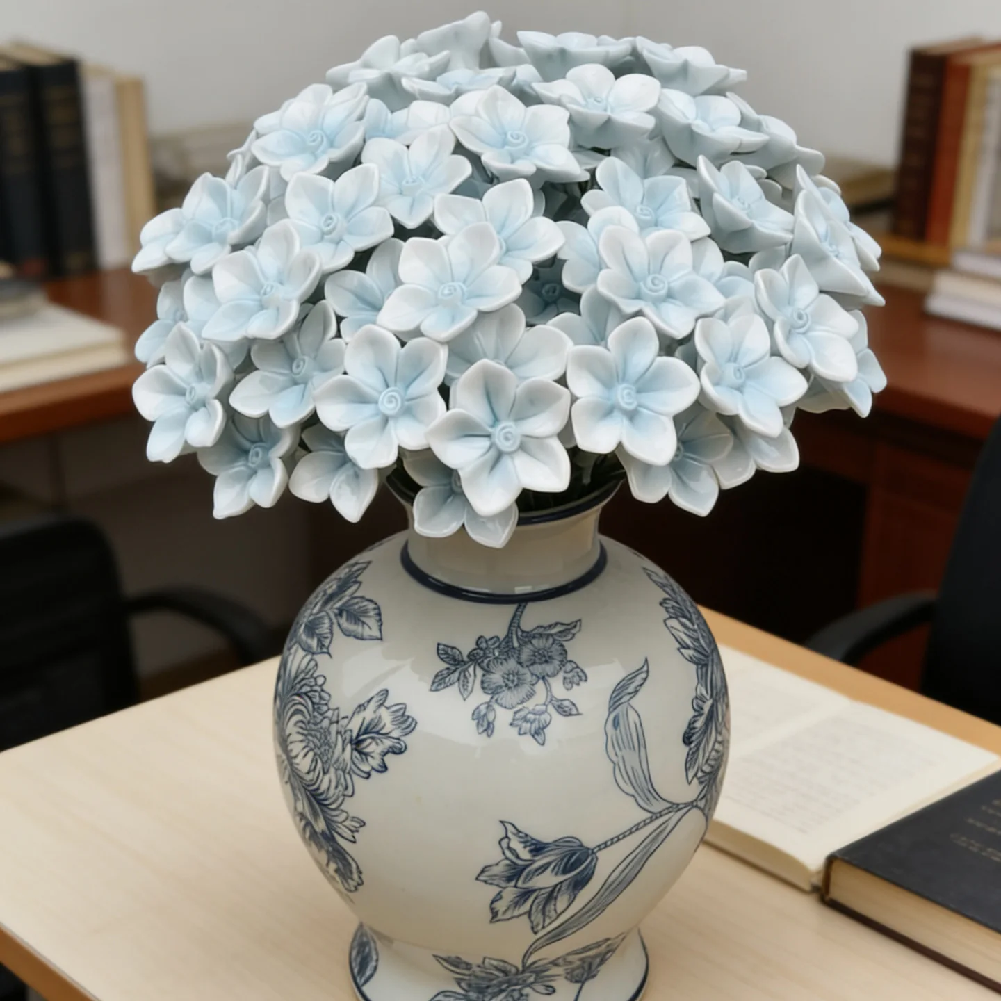 5 Stück Keramikblumen, handgefertigte Simulationsblumen für hohe Temperaturen, ländliche Wildblumen, kreative Geschenke, Heimdekoration – Detail 32