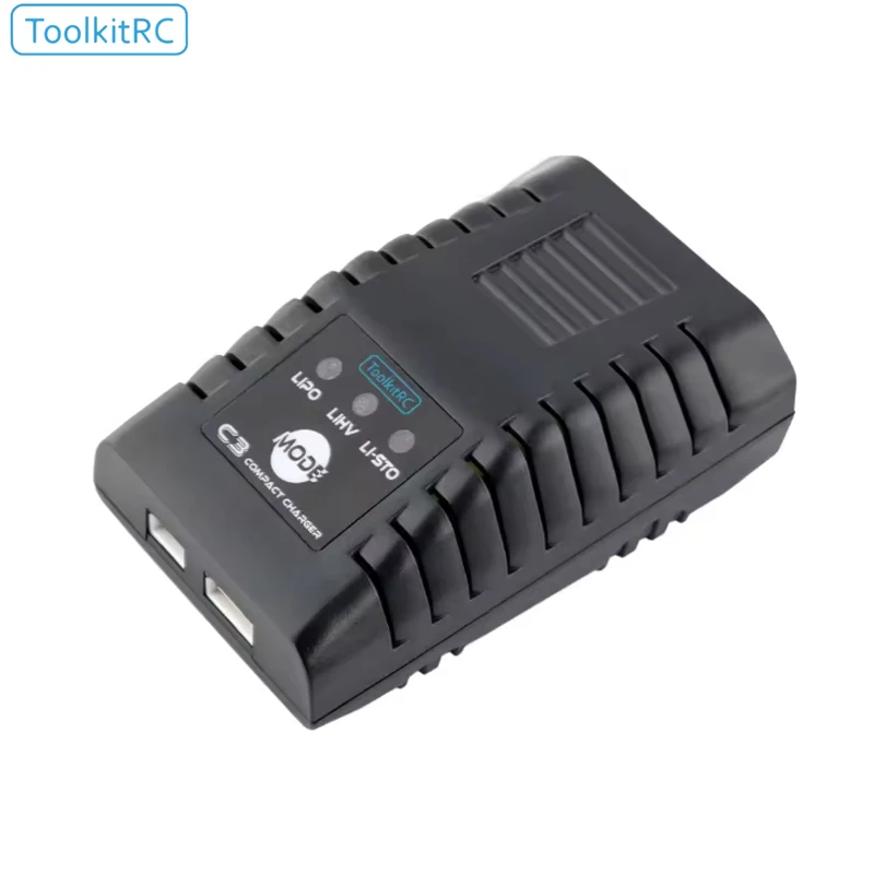 ToolkitRC C3 2-3S Lipo LiHV Charge Functionality Convenient One-touch Storage Mode Compact AC Balance Charger for RC Model