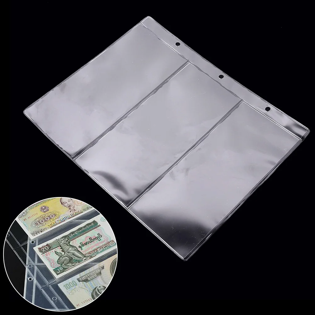 2020 New Practical Convenient Paper Money Album Sheet Accessory Portable Sleeves 10Pcs Transparent Accessories