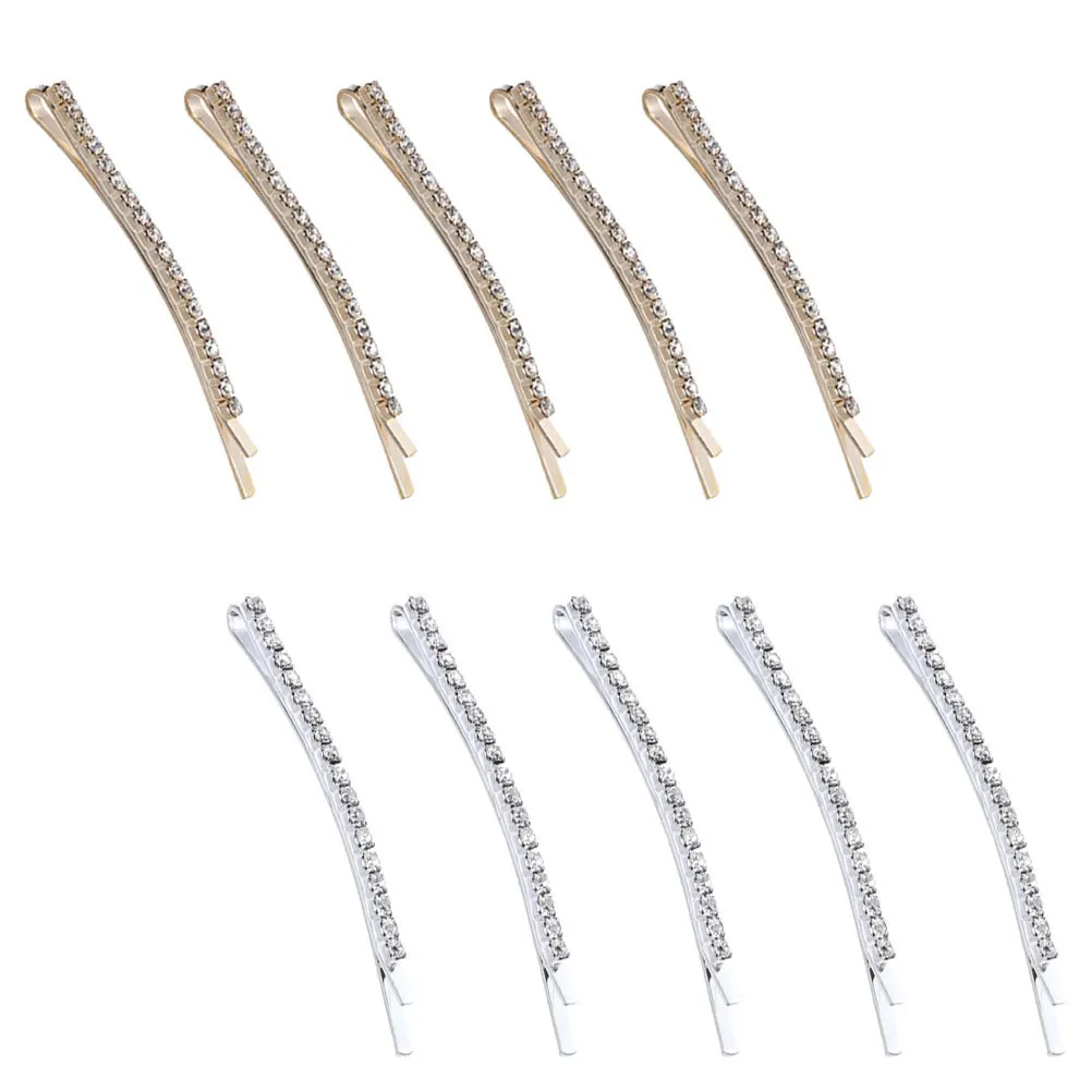 

10 шт., заколки для волос с дрелью для воды, модный изысканный дизайн, удобный подарок для переноски для женщин, друзей, семьи, золотистого, серебряного цвета