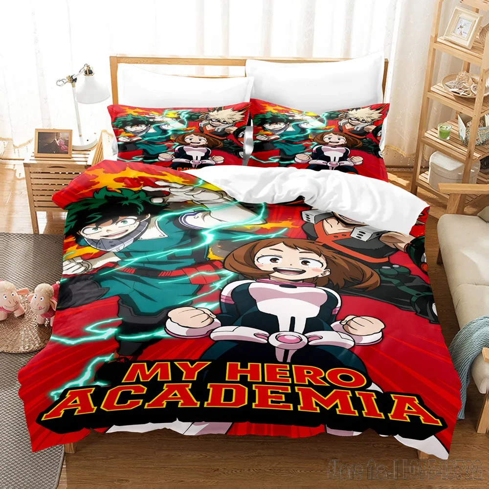 My Hero Academia Duvet Cover Set HD Comforter Cover for Kids Bedding Sets Bedclothes Bedroom Decor