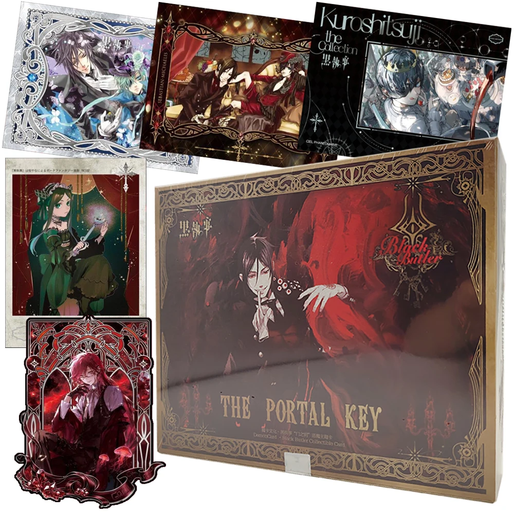Black Butler Collection Card Japanese IP Suspense Mystery Fantasy Youth Anime Exquisite Fashion Character Card Peripheral Toys