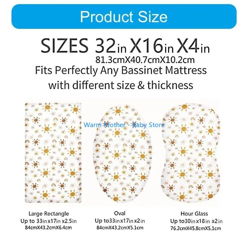 Lenzuolo per culla per neonato per materasso rettangolare ovale a clessidra, lenzuolo con angoli in cotone traspirante 57QE