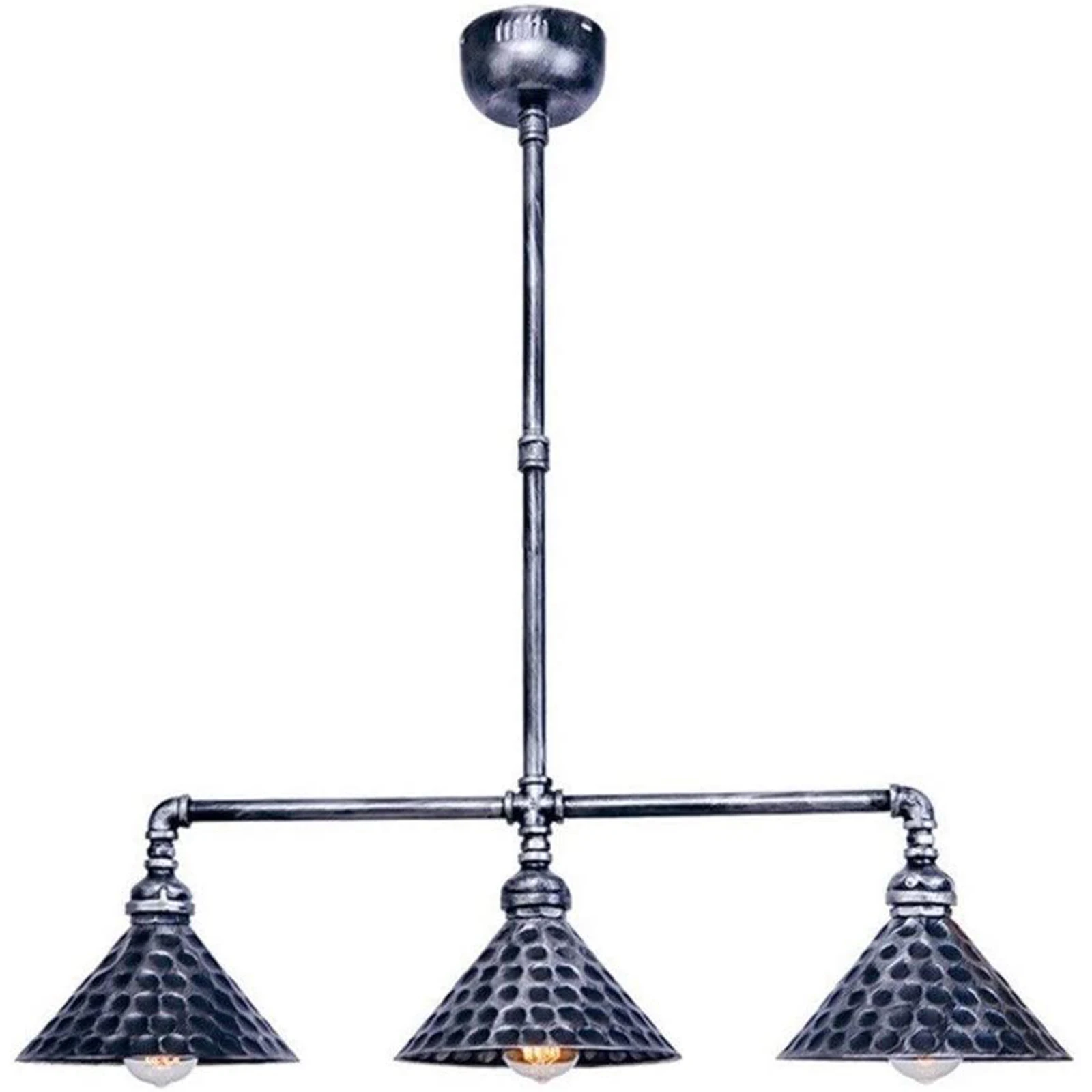 3 Light Pool Table LightVintage Retro Kitchen Island Pendant Light With Matte Black Shade Modern Industrial Chandelier 90CM * 93